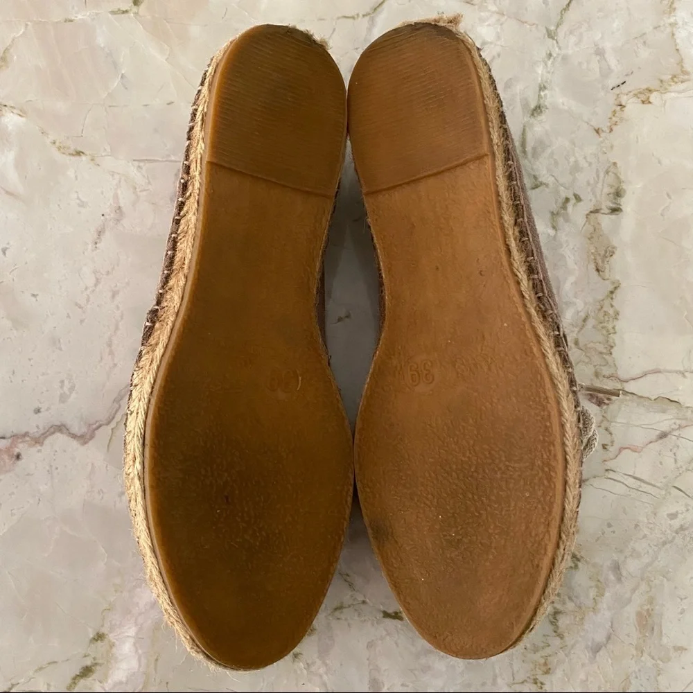 Suede Lace-up Espadrilles in Taupe by Casa Hernanz Madrid, Size 39, EUC